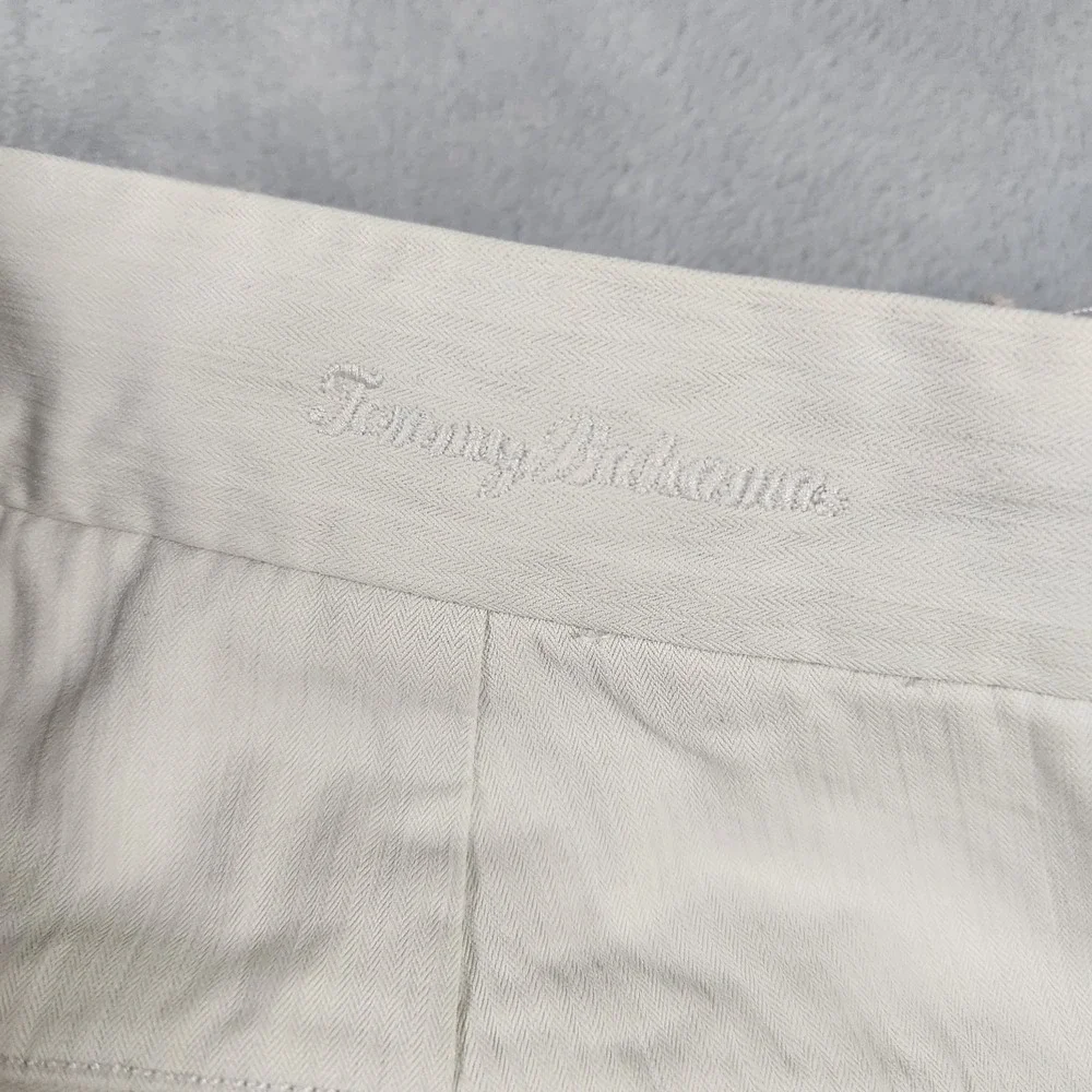 Tommy‎ Bahama Silk/Bamboo Pleated Front Chino Style Pants. Ivory, 35X32. EUC!!